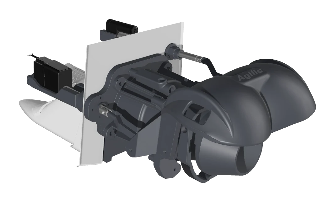 Agilis Water Jet axial flow jet drive, rear three-quarter view